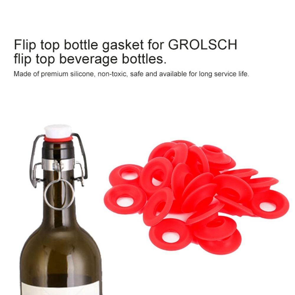 25pcs Silicone Bottle Cap Gasket Leakproof Design Swing Top Bottle Seal Flip Top Gasket Soda Bottle