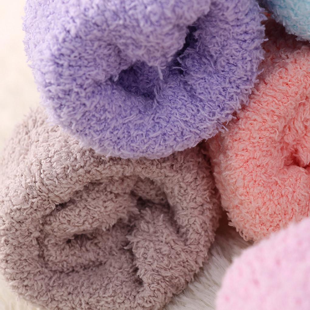 Women Socks Soft Coral Velvet Plush Thicken Floor Bed Sock For Autumn Winter Solid Color Warm Lady Socks