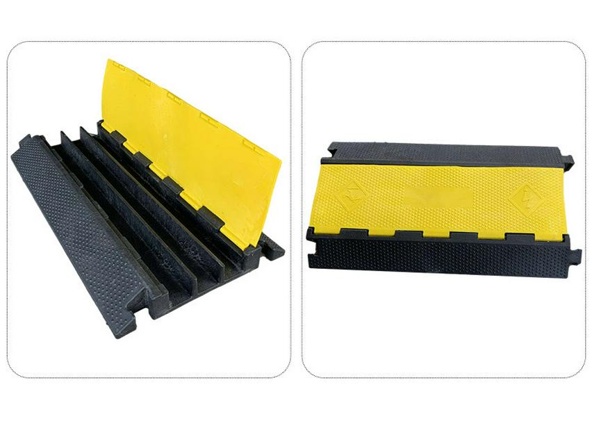 Rubber Cable Trunking Speed Bump - PVC Indoor/Outdoor Cable Protection Channel Cover