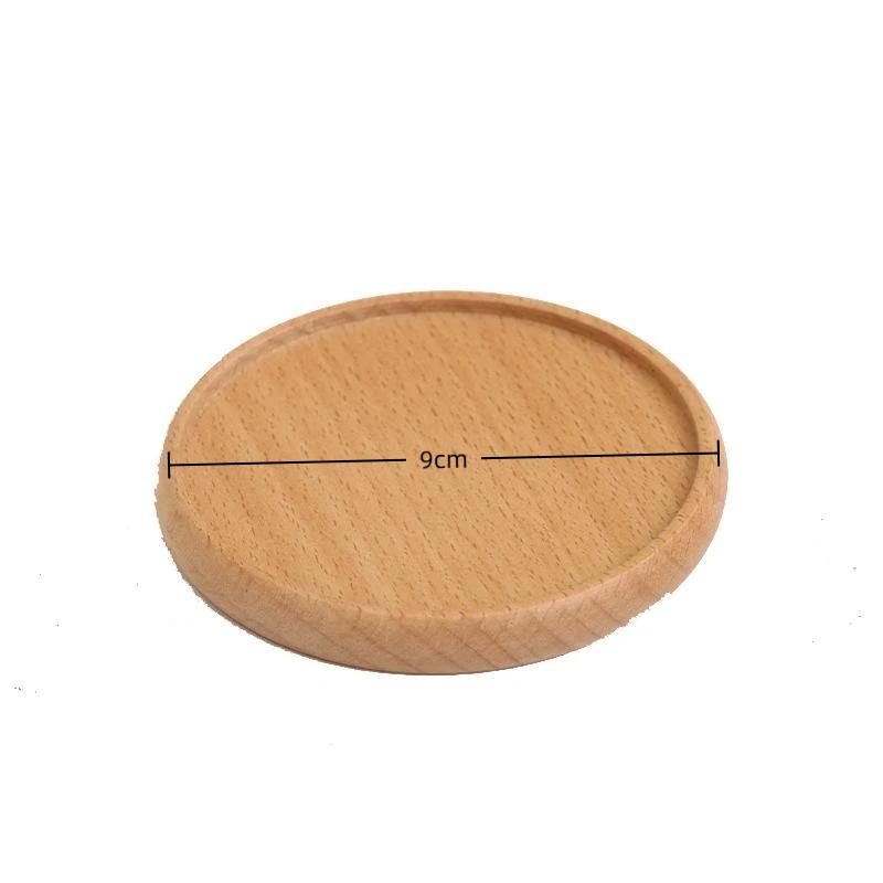 9Cm Durable Blank Wood Coasters Stand Mug Tea Coffee Cup Pad Heat Resistant Drink Mat Home Tableware Round Wood Mat Decor