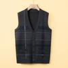 New Autumn and Winter Men's Knitted Cardigan Vest Daddy Suit Vest Sleeveless Vest Top Grandpa Autumn Bottoming Shirt