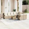 VidaXL Garden Lounge Set with Cushions 10 Pcs, Patio Sofas, Patio Furniture Set, Outdoor Furniture, Beige 3225162
