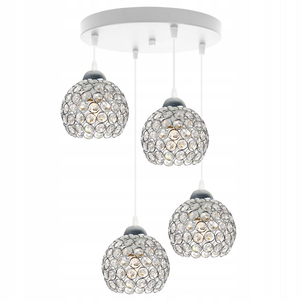 UNIQUE CHANDELIER HANGING LAMP CHROME CRYSTAL