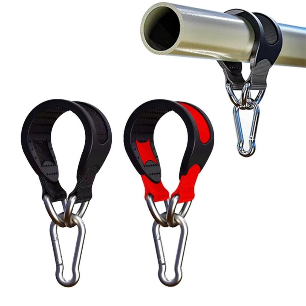 2pcs Multifunctional Nylon Sling with Metal Hook Anti Slip Rock Climbing Buckle Gym Accessory