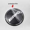 For AMG 4Pcs 56mm Car Wheel Center Hub Cap Stickers Decorative Accessories Mercedes Benz Exclusive C200 C260 C300 W202 W203 W204