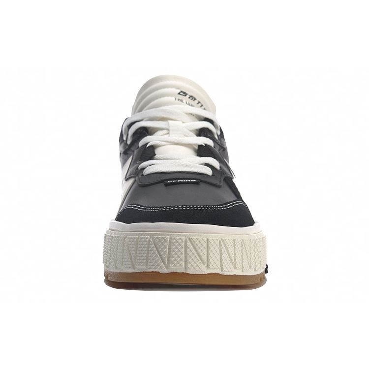 Li Ning 001 Unblock Slip Resistant Durable Lightweight Low Top Skate Shoes Men Skate Shoes Black AGCQ199-4