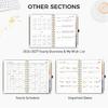 RETTACY 2026 Planner, Weekly and Monthly, Medium Size (5.7" x 8.3"), Jan - Dec 2026, Agenda, Calendar, 12 Month Tabs, Hardcover, 100 GSM Thick Paper,