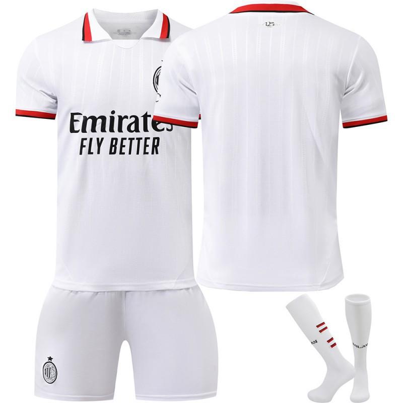 2526AC Away Football Uniform No. 9 Giroud 10 Leo Milan 11 Pulisic Jersey Set