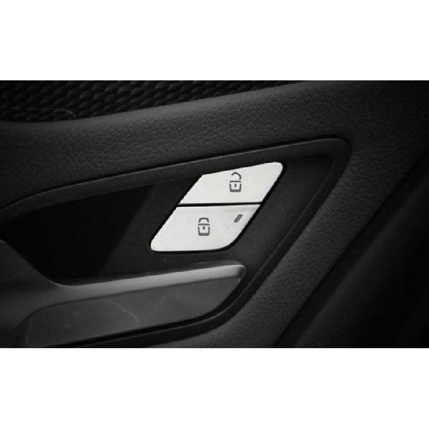 Inner Door Buckle Button Switch Sticker Matte Silver - For Benz GLA W156