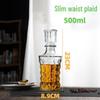 European Crystal XO Glass Decanter: Transparent Whiskey and Wine Bottle