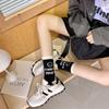 Buchstaben Socken Damen Mittellange Socken Japanisch Basic Kontrastfarbe Trendige Socken Koreanisch Vielseitig Gekämmte Baumwollsocken