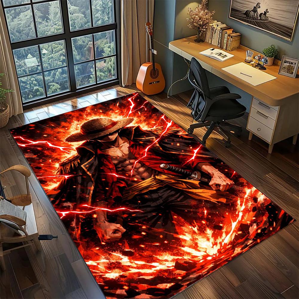 Luffy Carpet Stylish Home Decor, Non Slip Washable Large Area Floor Mat Rug Gamer Bedroom.-TING