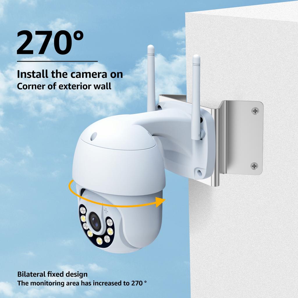 Wall Mount Monitoring Corner Bracket Universal Security Camera Mounting Stand Stainless Steel Rust Resistant Surveillance Holder