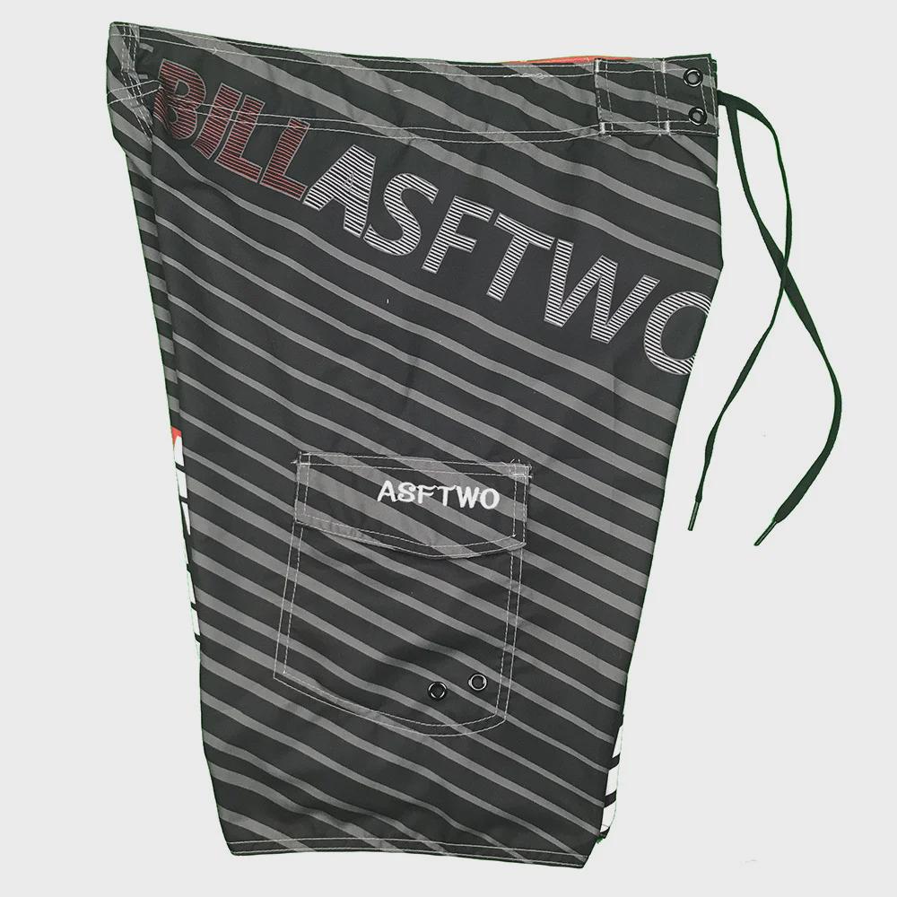 Men's Quick-Dry Striped Surf and Bodybuilding Shorts