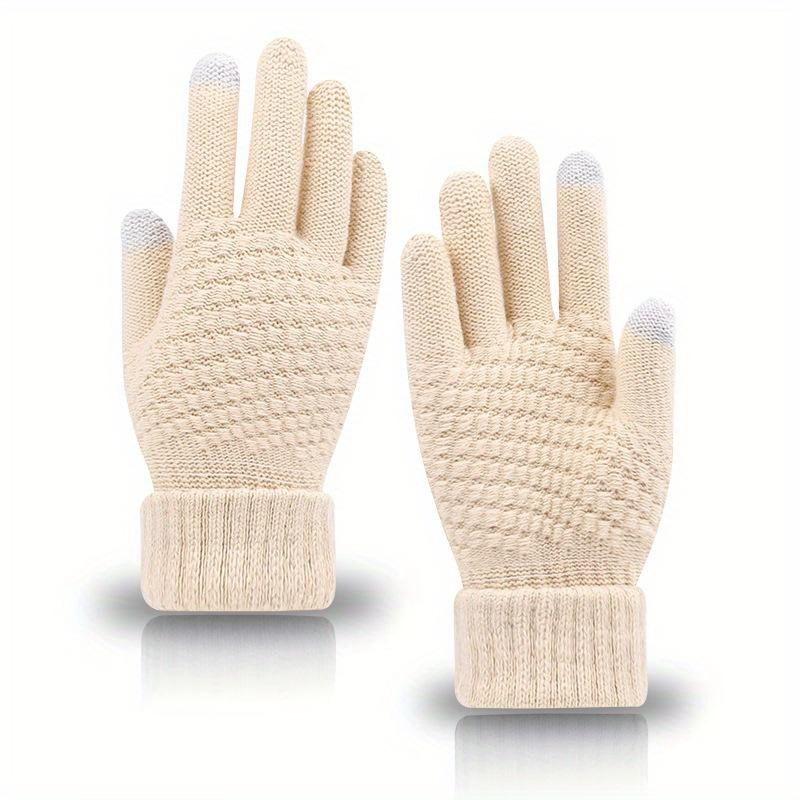 Winter Warm Knitted Gloves Mobile Phone Touch Screen Knitted Gloves Winter Thick Warm Adult Gloves for Men Women