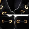 GUCCI Bamboo Backpack Daypack Old Gucci black Suede Women Used