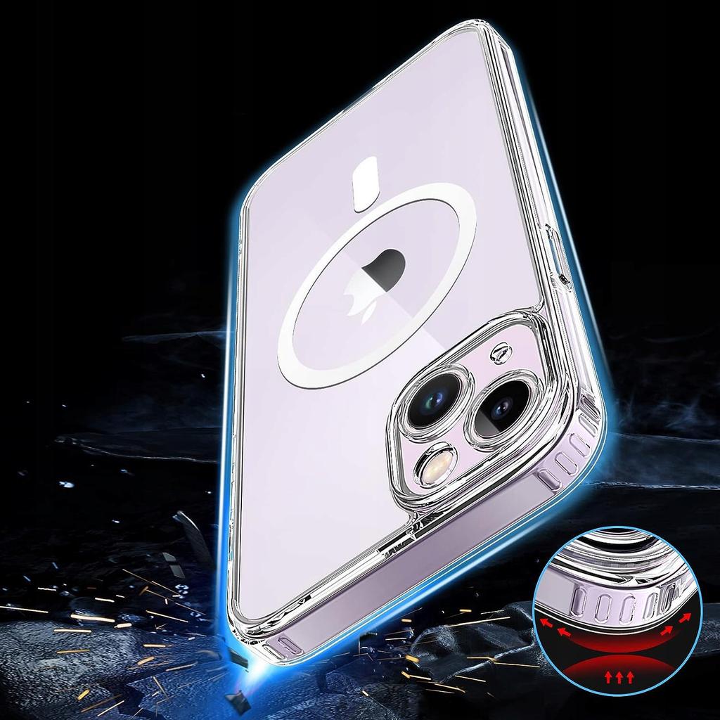 Etui Magnetyczne Do Magsafe Do Iphone 12 Shock Case +Szkło