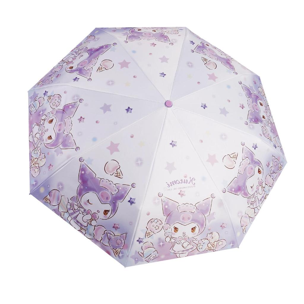 Auto Anti-Rebound Cartoon Umbrella for Female Students: Foldable, Portable, Dual-Use Sun and Rain Protection