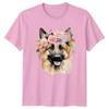 GerUnisex Shepherd Flower Crown Unisexs TShirt Dog Lover Pet Gift