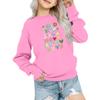 Kids' Fashion Loose-Fit Casual Long-Sleeve Christmas Print Oversized Crewneck Sweatshirt
