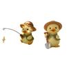 Funny Fishing Duck for Aquarium Glass WallDecoration Landscaping Cute Duck FishTank Cartoon Decors Statue Resin