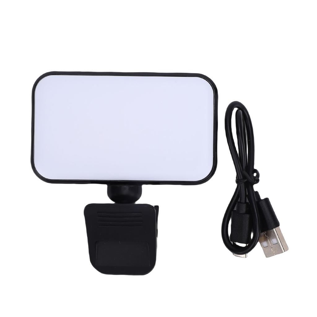 Portable LED Phone Light Adjustable Brightness Video Conference Lighting with Clip for Live Streaming Photography