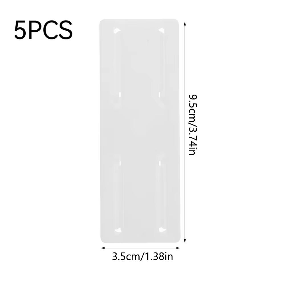 3/5 Pairs Ultra-Strong Adhesive Power Strip Holder No Drill, Space-Saving Wall Mount with Cable Management for Home & Office
