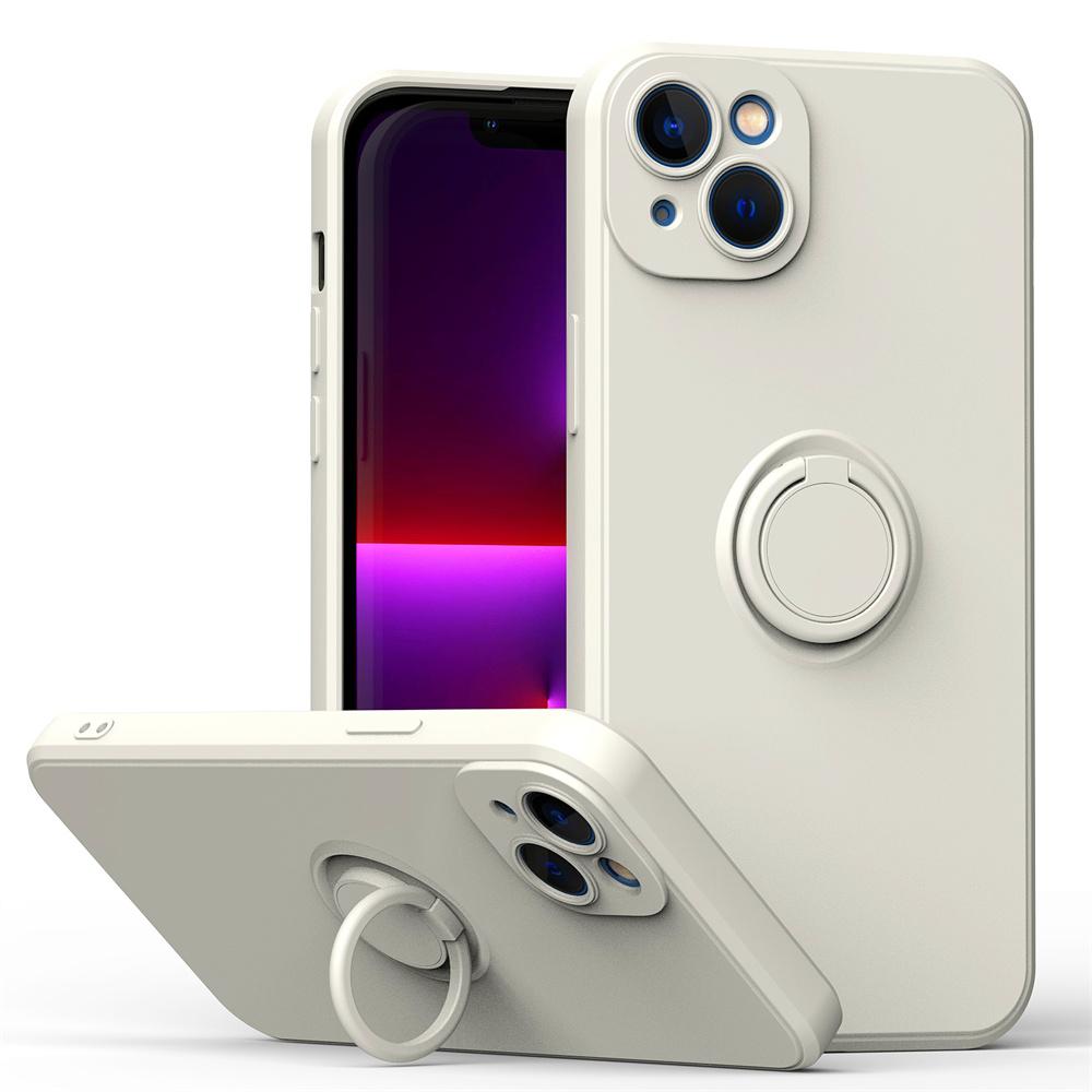 Liquid Silicone Magnetic Cases For For Iphone 1 14 13 12 11 Pro Max XS XR 6 6s 7 8 Plus SE Soft Cover With Ring Holder