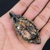 Tree Of Life Crazy Lace Agate Gemstone Pure Copper Wire Wrapped Handmade Pendant Jewelry