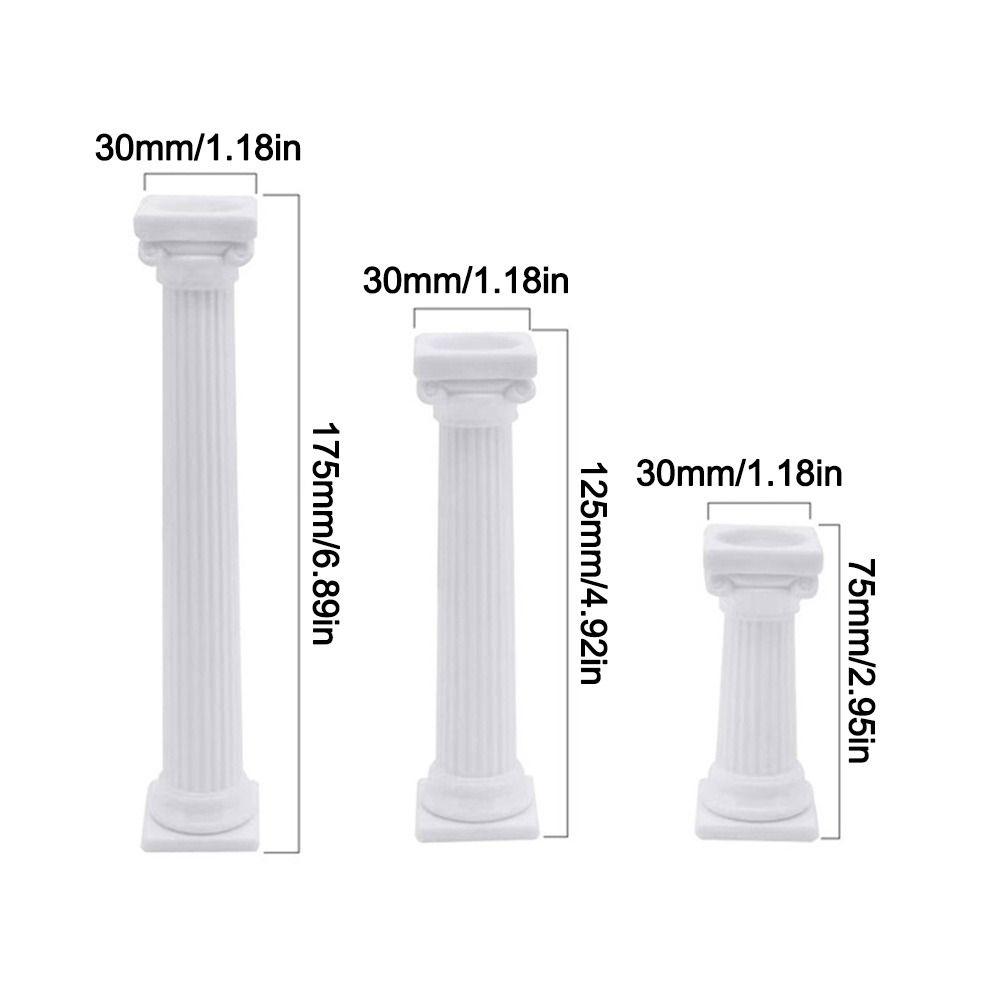 Plastic Roman Column Cake Stand Food Grade Cuttable Cake Separator Pillar Reusable Cake Tier Support Party Dessert Display