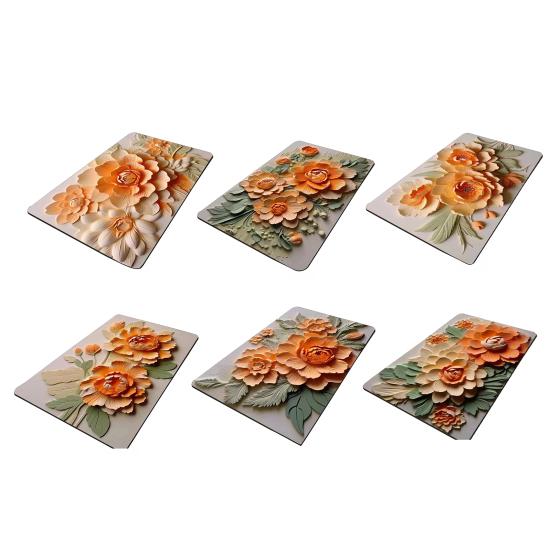 3D Floral Bath Mat Diatomaceous Earth Absorbent Floor Mat Anti Slip Realistic Oil Painting Flowers Bathroom Rug for Home Entrance Shower Kitchen