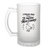 Chope À Bière - PLANETEE - J'peux Pas Minimaliste - Verre Trempé Givré - 470 Ml - Imprimée Sublimation