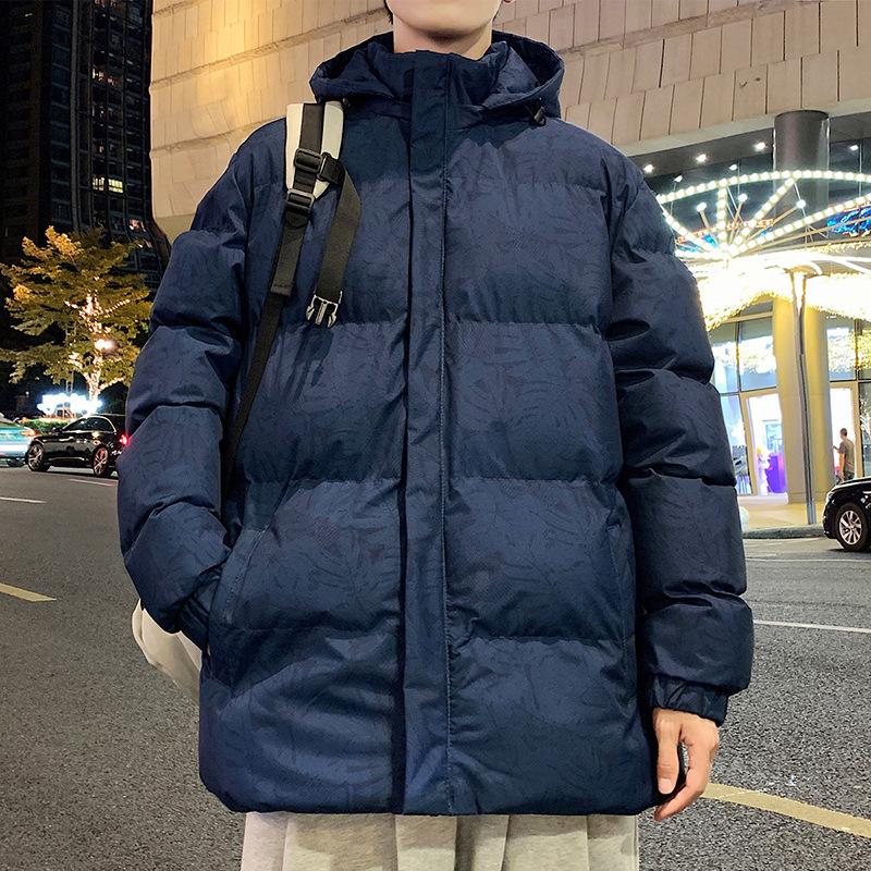 

Стеганая куртка мужская зимняя куртка кленовый лист камуфляж съемная шапка стеганая куртка свободная стеганая куртка мужская 5XL синий