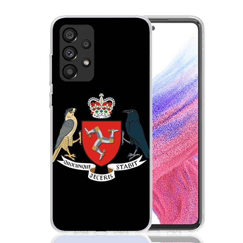 Isle of Man Coat of Arms Phone Case for Samsung Galaxy A17 A16 A15 A14 A13 A57 A56 A55 A54 A53 A37 A36 A35 A34 A33 A26 A25 A24 A