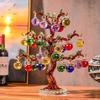 Crystal Apple Tree Ornaments Apples Glass Fengshui Crafts Home Decor Figurines Christmas Gift Souvenir