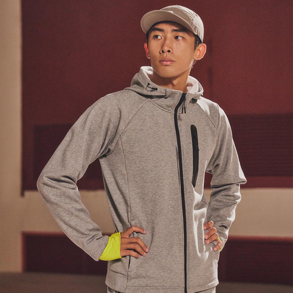 Skechers Simple Logo Comfortable Fashion Hoodie Jacket Men jackets Gray P424M169-02H3