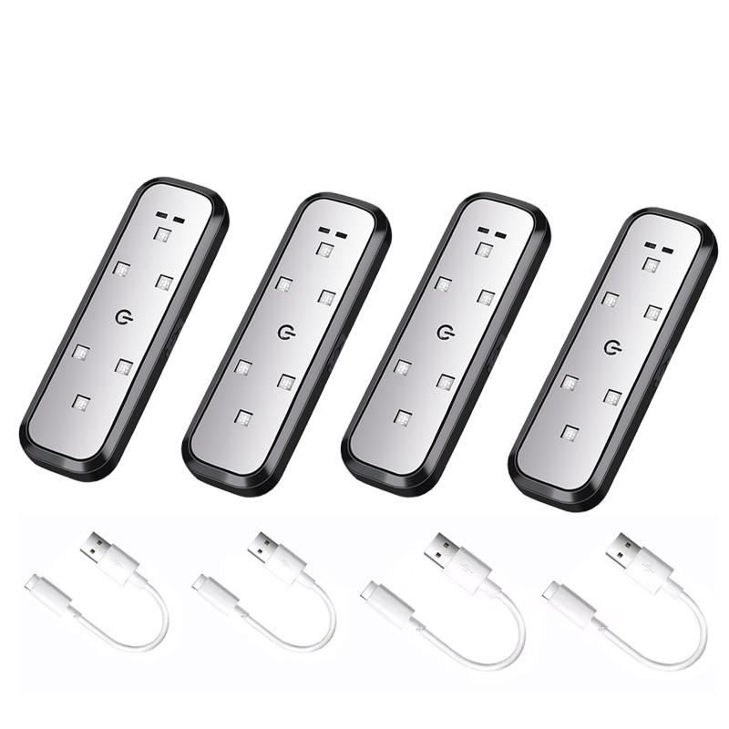 4 sztuki świateł drzwi samochodowych LED światło powitalne sterowanie magnetyczne ładowanie USB automatyczne otwieranie drzwi antykolizyjna lampa błyskowa sygnał awaryjny