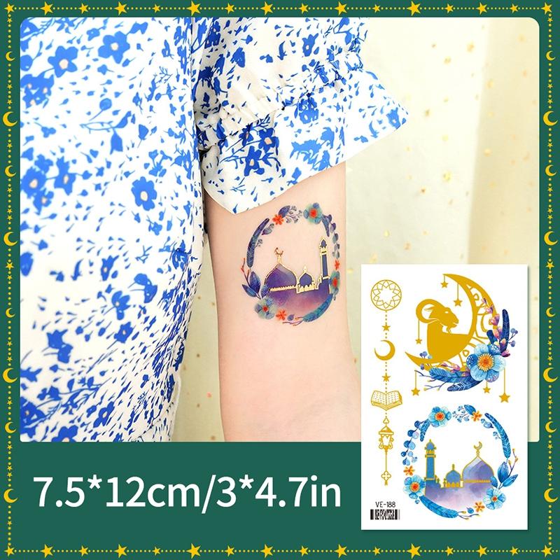 Ramadan Decorations  Ramadan Stickers Temporary Tattoo Sticker Muslim Party Supplies Ramadan Mubarak Accessories