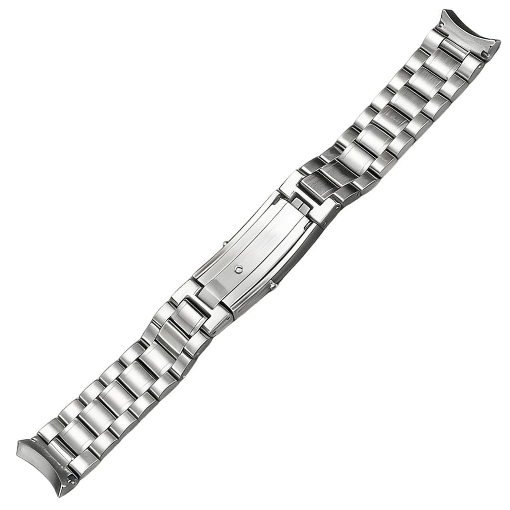 [HiCycle2] This is a 22mm wide, thick stainless steel watch bandbracelet compatible with 45.5mm Omega Planet Ocean Speedmaster watches.