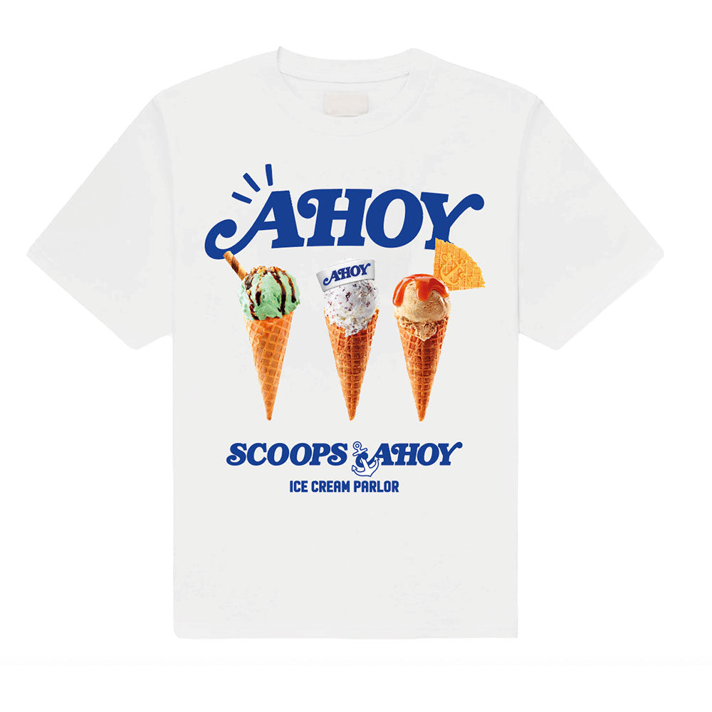 Stranger Things TShirt Scoop Ahoy White OFFICIAL NEW S