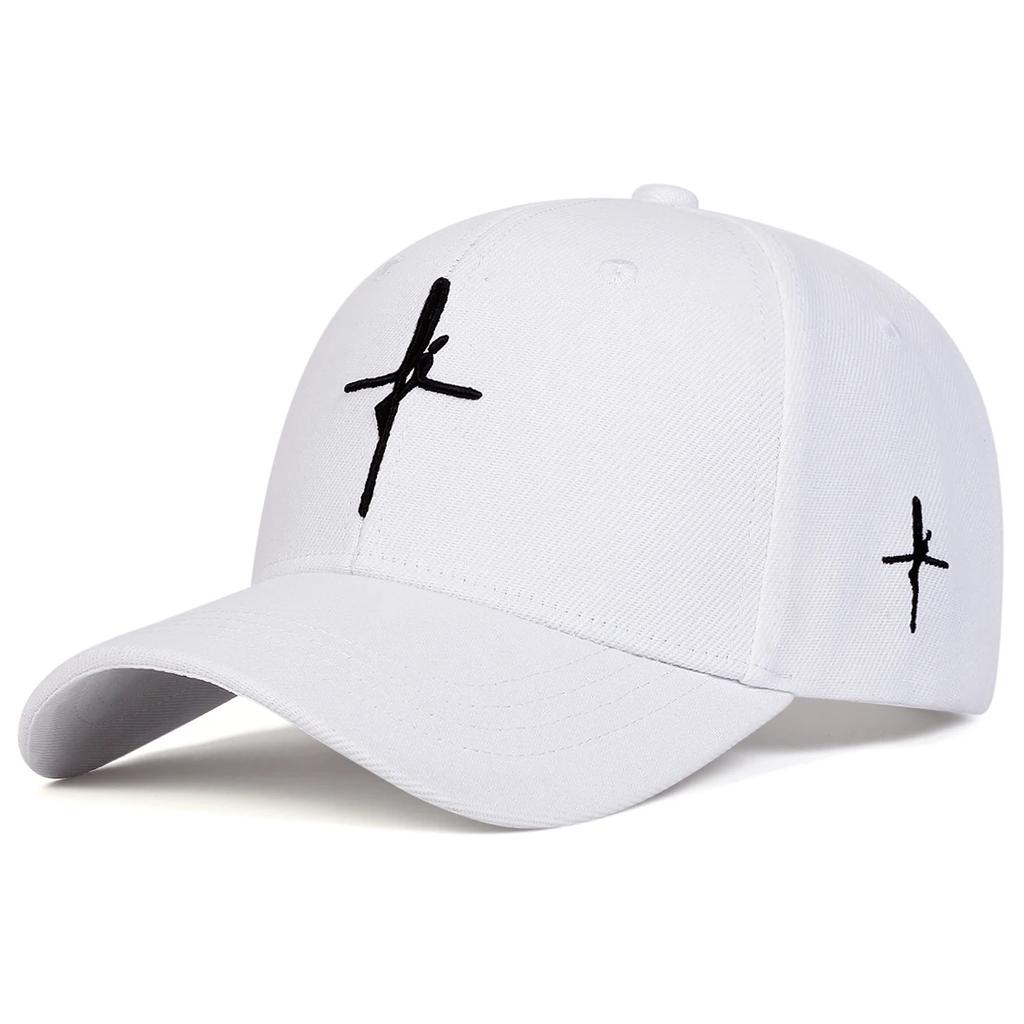 Unisex Personality Cross Embroidery Baseball Caps Spring Autumn Outdoor Adjustable Casual Hats Sunscreen Hat