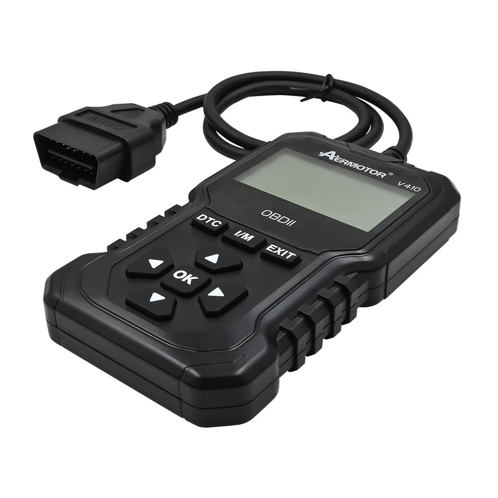 უახლესი ორიგინალი V410 OBD2 სკანერი OBD კოდების წამკითხველი და სკანირების ხელსაწყოები მანქანის ძრავის პროფესიონალური დიაგნოსტიკური სკანერი მექანიკოსი ყველა OBDII პროტოკოლის მანქანისთვის
