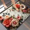 3D Visual Flower Floor Mat Soft Absorbent Diatom Mud Door Mat Non-Slip Bath Rugs for Tub Bathroom Kitchen