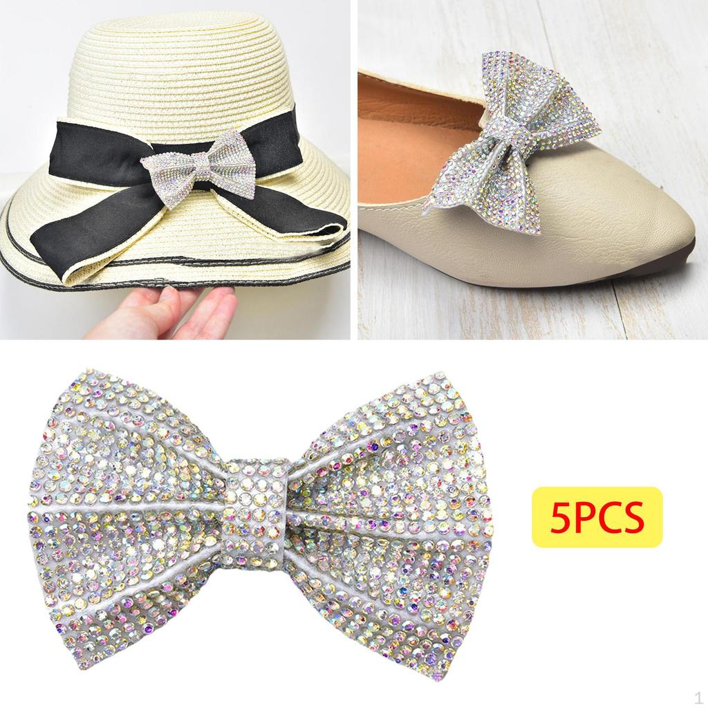 5 Knot Rhinestones Patches Crystal Appliques Bling Beaded Diamonds Embellishments Decorative Sew On