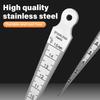 1-15mm Wedge Feeler Gap Hole Taper Gauge Stainless Steel Ruler Welding Inspection Taper Gauge Metric Imperial Measure Tool