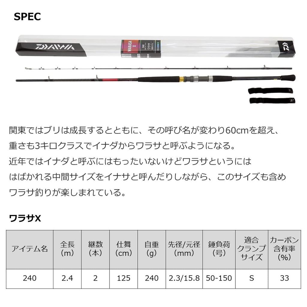 DAIWA Boat Rod Warasa X 240 Black