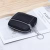 Women's Genuine Leather Mini Coin Purse with Zipper - Compact Storage for Driver's License, Lipstick, and Earphones.