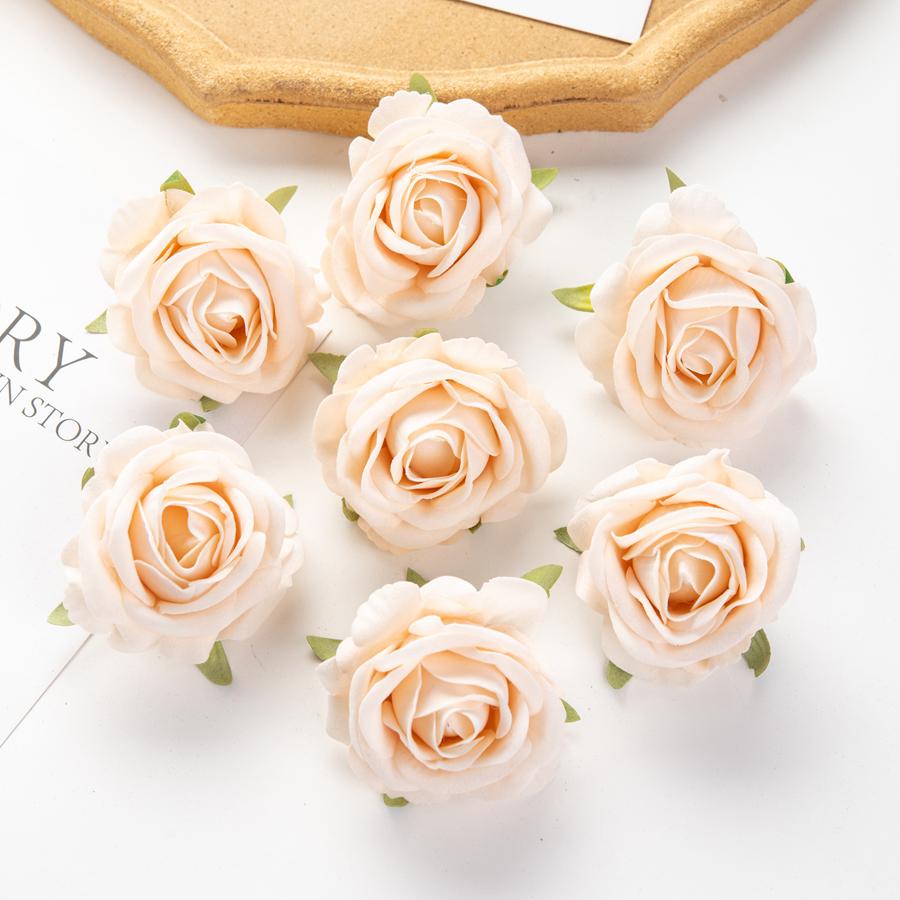 Artificial Flowers Flannel Roses Home Room Decora Valentine's Scrapbooking Wreath Wedding Bridal Accessories Clearance Diy Gift