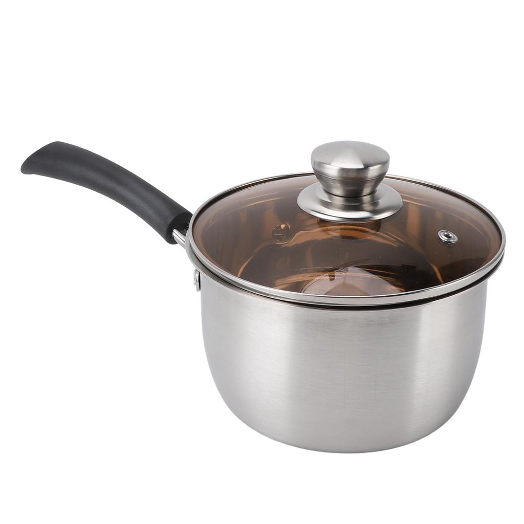Stainless Steel Saucepan Small Milk Pan Rapid Heat Transfer Prevent Scalding Thickened Single Handle Cooking Pot Soup