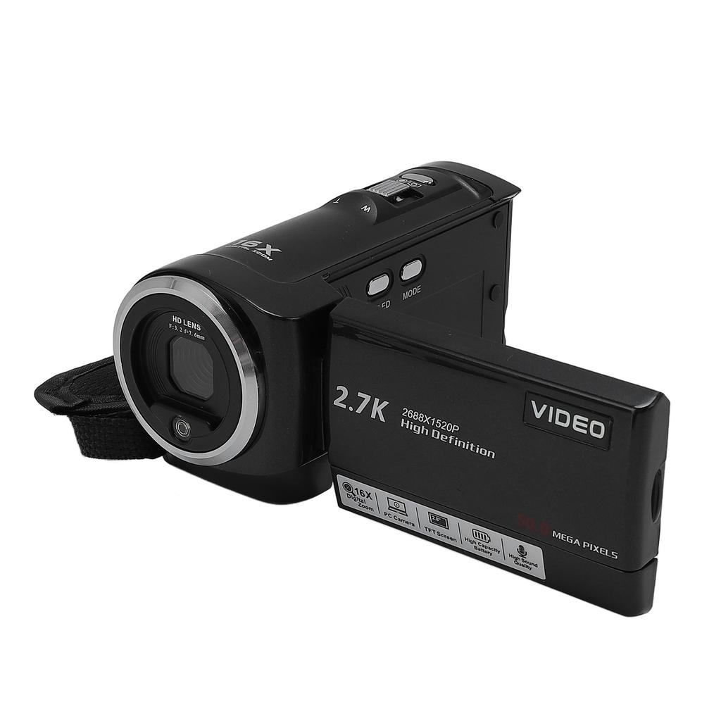 Video Camera Camcorder 50MP 2.7K HD 16X Digital Zoom 2.8 Inch Rotation Screen Digital Video Recorder with USB Port 1 4